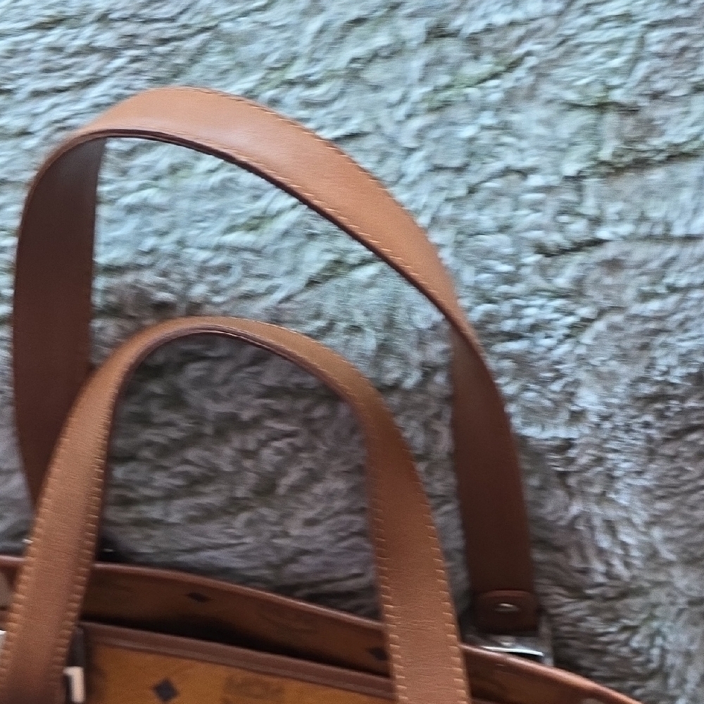 MCM Cognac Visetos Tote Bag - Picture 5 of 14
